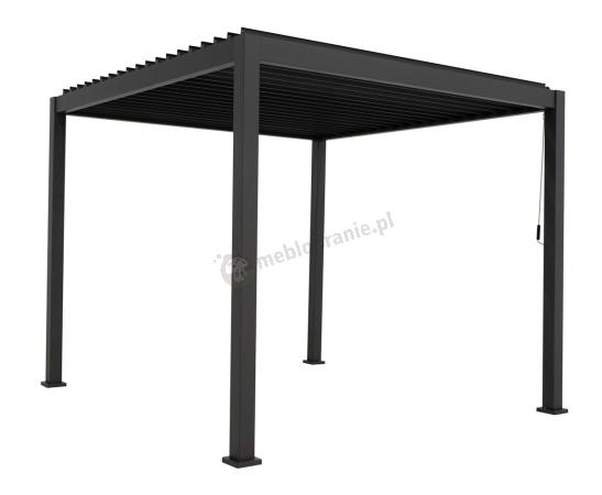 Aluminiowa pergola tarasowa lamelowa antracyt 3x3 Mirador Deluxe