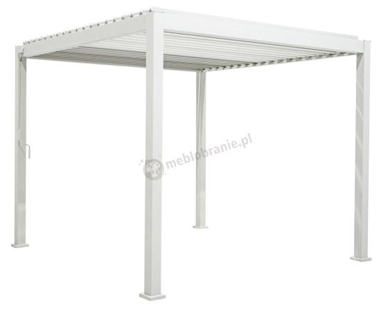 Aluminiowa pergola tarasowa biała wolnostojąca 3x3 Mirador Deluxe
