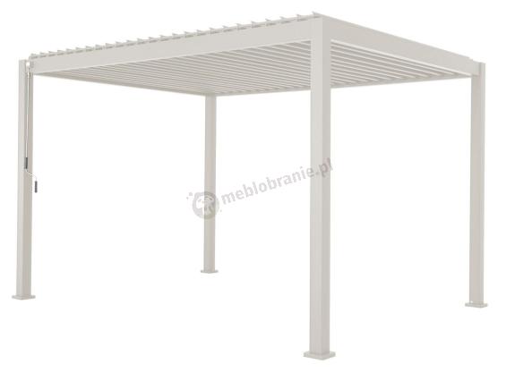 Biała wolnostojąca pergola tarasowa 3x4 aluminiowa Mirador Deluxe