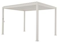 Biała wolnostojąca pergola tarasowa 3x4 aluminiowa Mirador Deluxe