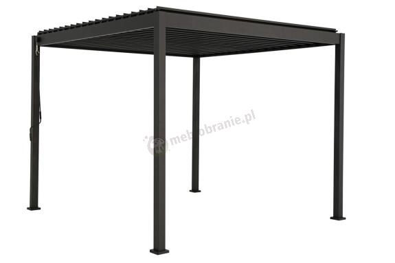 Nowoczesna czarna pergola tarasowa 3x3 Mirador Basic 3x3
