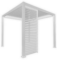 Biały panel żaluzjowy do pergoli - 120x240cm - Mirador Louver Wall 400