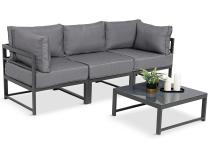 Modułowa sofa ogrodowa 200cm ze stolikiem Trapeno grafit