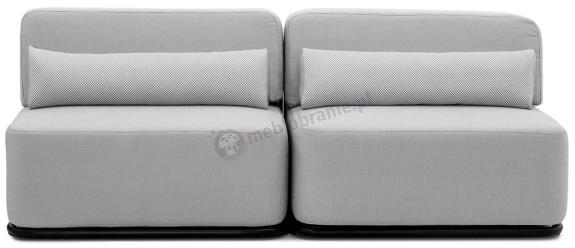 Nowoczesna szara sofa modułowa na taras Straw 2 - Chrome 51