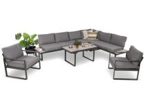 Modułowe meble tarasowe z ławą i dwoma fotelami Panaon GG