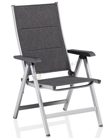 Regulowane krzesło ogrodowe Basic Plus Padded Kettler srebrny/antracyt-mat