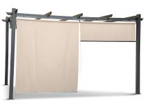 Komplet rolet zacieniających na ścianę 3m do pergoli Kirn 120x225 - Cream Grey - 2szt