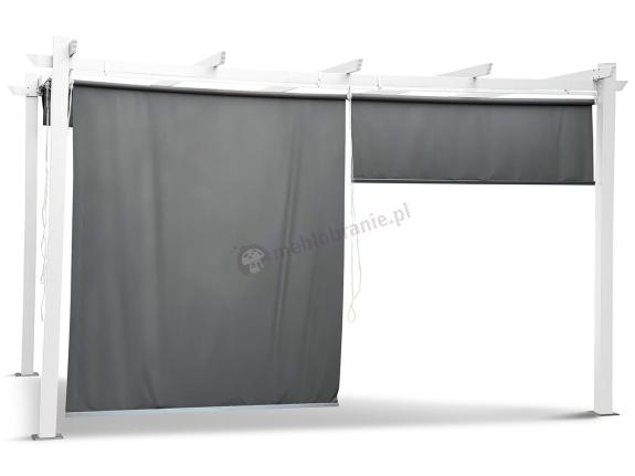 Rolety zacieniające do pergoli Kirn - ściana 3m - 120x225 - Grey White
