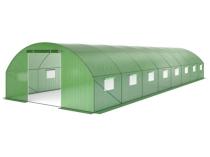 Tunel foliowy metalowy 4x12m z podwójnymi drzwiami na suwak – zielony