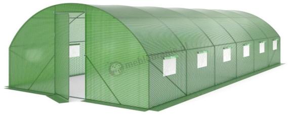 Tunel foliowy 4x9 metalowy z drzwiami – zielony