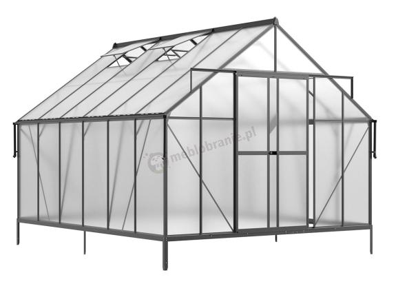Szklarnia ogrodowa z poliwęglanu 6mm 305x372x245cm - podwójne drzwi