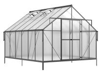 Szklarnia ogrodowa z poliwęglanu 6mm 305x372x245cm - podwójne drzwi