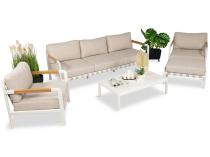 Zestaw mebli ogrodowych Premium dla 5 osób Canta White