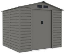 Domek blaszany narzędziowy szary Agger 213x191cm (3,7m2) - Srebrny ciemny GA15