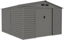 Domek metalowy na narzędzia 277x319cm (8,2m2) Agger – Srebrny ciemny GA15