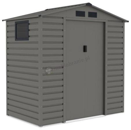 Blaszany domek narzędziowy Dummer 213x131x213cm (2,4m2) - Srebrny ciemny GA15