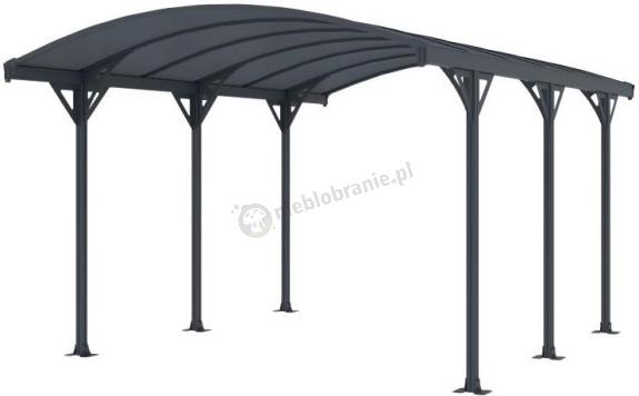 Wiata garażowa metalowa samochodowa Axel 3x4,4m - Grey