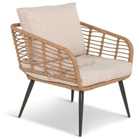 Fotel technorattanowy w stylu boho Torgiano - Brown