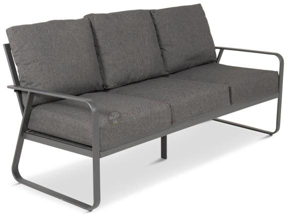 Grafitowa sofa trzyosobowa na taras 175cm Ater - Dark Grey
