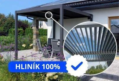 pergola tarasowa z lamelami 3x3
