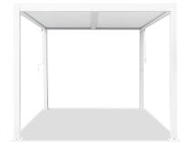 Biała aluminiowa pergola tarasowa 3x3 żaluzjowa Lufel