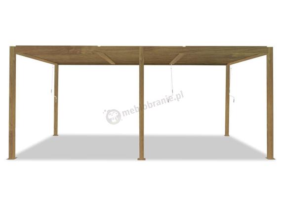 Aluminiowa pergola na taras 3x6 z lamelami Lufel - imitacja drewna