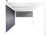 Roleta zacieniająca do pergoli tarasowej na ścianę 4m - Lufel - 377x236cm - White