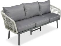 Nowoczesna jasnoszara trzyosobowa sofa ogrodowa 182 cm Postigo
