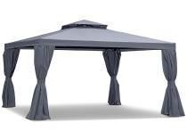 Pawilon 4x4 do ogrodu z zasłonami Okapi Szary