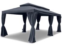 Nowoczesny pawilon ogrodowy 3x6 aluminiowy Okapi Szary