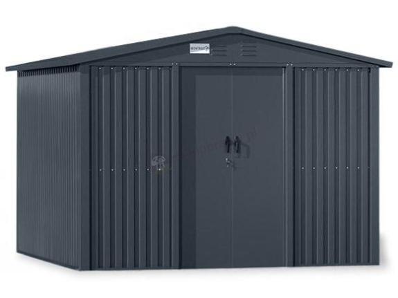Domek ogrodowy z grubszej blachy Hartt 264x330x200cm - Antracyt A16