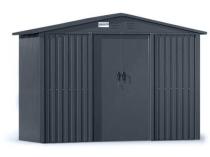 Grafitowa szopa ogrodowa wzmocniona Hartt 264x192x200cm - Antracyt A16