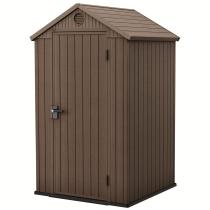Mały domek ogrodowy Darwin 4 x 4 brązowy (1,4m2)