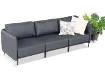 Sofa ogrodowa 3-osobowa 240 cm LIMIT grafit
