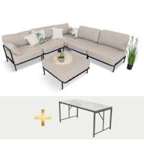 Nowoczesne meble modułowe na taras Salve 5 Midi Beige