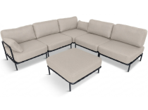 Nowoczesne meble modułowe na taras Salve 5 Midi Beige