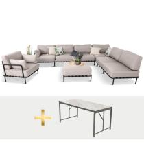 Meble modułowe metalowe 8 elementów Salve Beige 6 Comfort