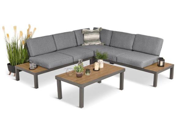 Nowoczesny narożnik tarasowy 222x222cm Calamba Corner - Grey