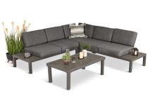 Grafitowy narożnik ogrodowy - Aluminium - Calamba Corner