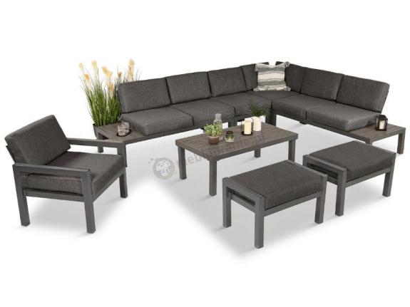 Modułowy narożnik tarasowy 283x222cm Calamba Corner - Antracite