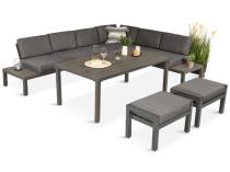 Nowoczesny narożnik na taras z wysokim stołem Calamba Corner XL - Antracite