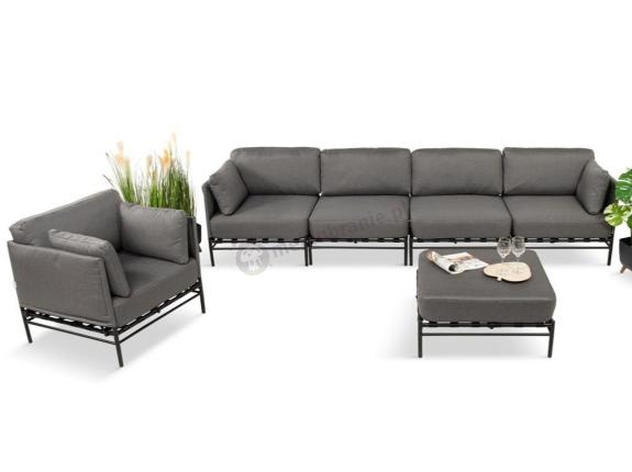 Komplet tapicerowanych mebli tarasowych Dandy - 4 elementy + fotel +pufa