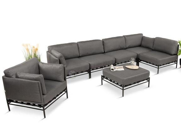 Zestaw mebli modułowych premium na taras Dandy - 5 elementów +fotel +pufa
