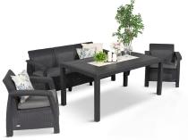 Corfu Set Max Dining grafitowy zestaw ogrodowy obiadowy