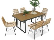 Komplet mebli obiadowych do ogrodu 6 + 1 Urbino Dining - Natural