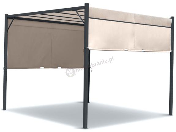 Pergola tarasowa metalowa Horn 3x3 - Kremowa