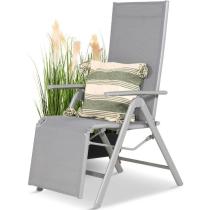 Składany leżak na taras Moku - Silver