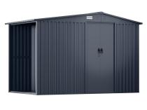 Szopa ogrodowa z drewutnią z grubej blachy Wartt 300x180x200cm - Antracite A16