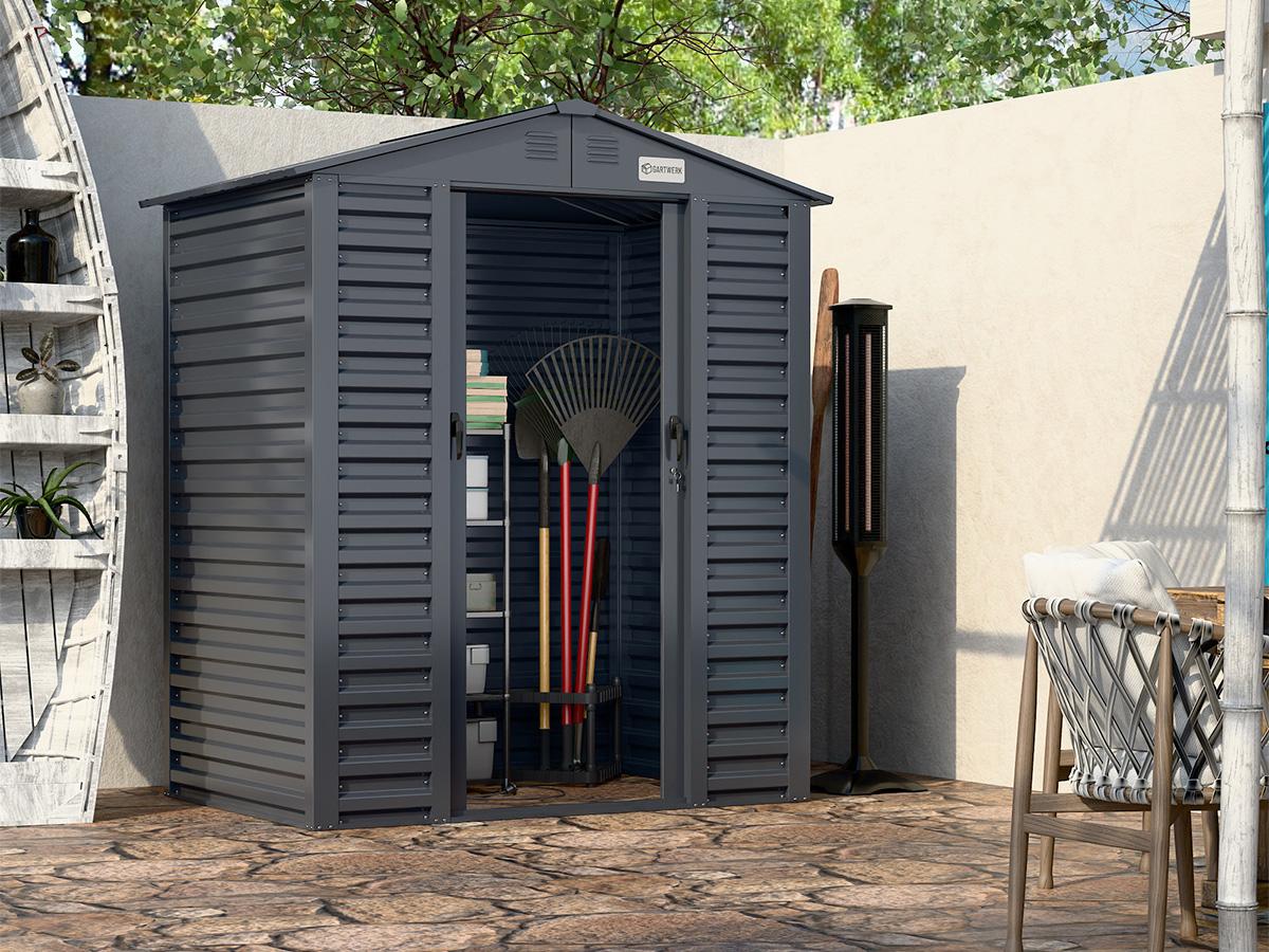 Domček na náradie s dvojitými dverami