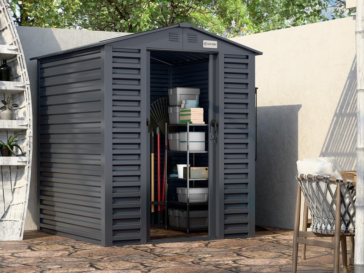 Domček na náradie s dvojitými dverami